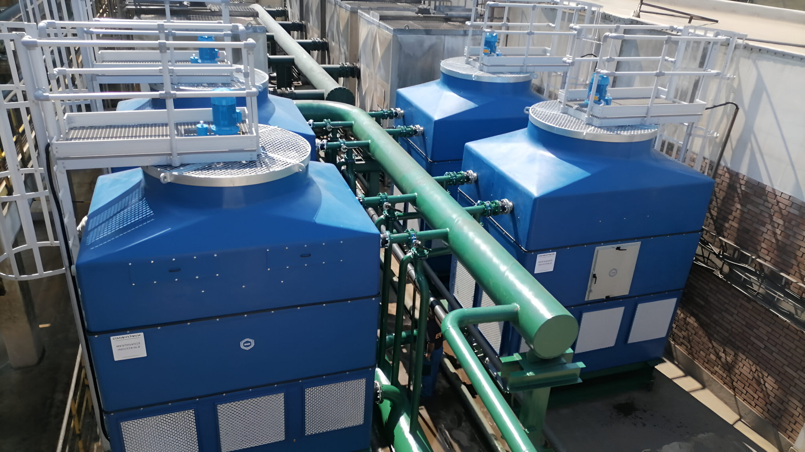 EWK industrial cooling tower installation UK - energy efficient cooling system