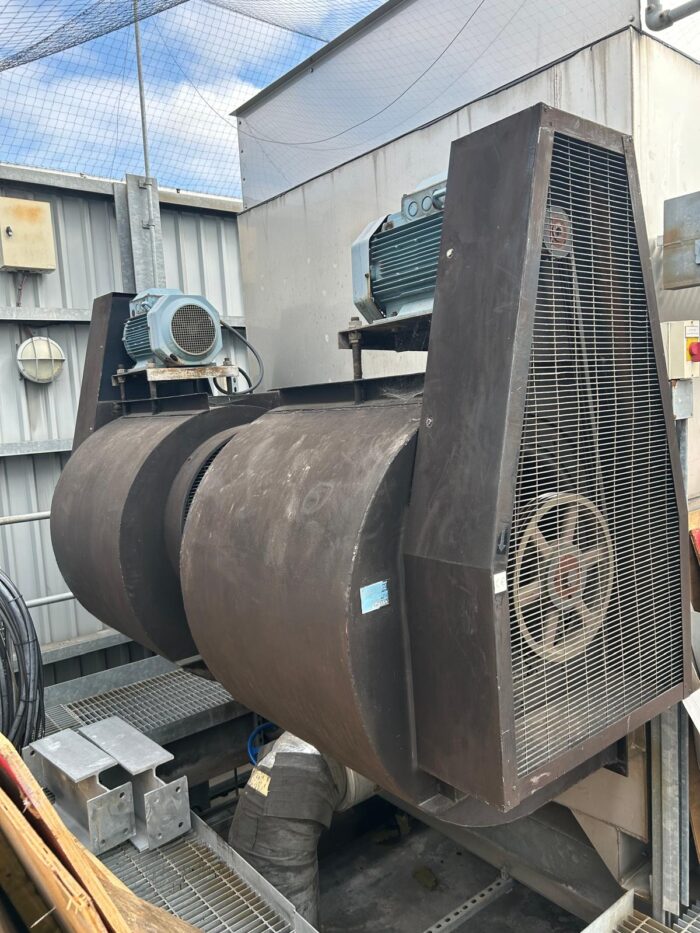 Ageing cooling tower fan assembly affecting airflow and cooling tower performance